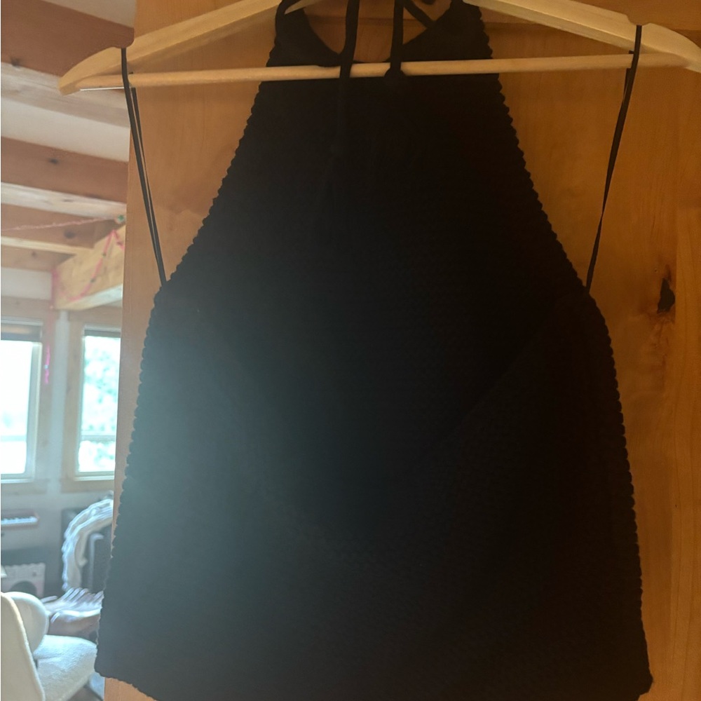 525 America Black Textured Tank Top